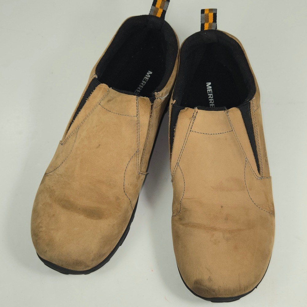 Merrell Jungle Moc Tan Leather Slip On Hiking Shoes‎ J95625  6.5M